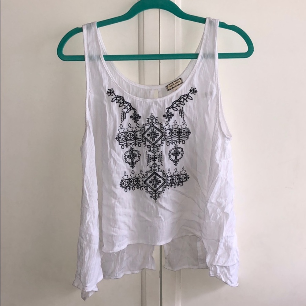 white and black tank